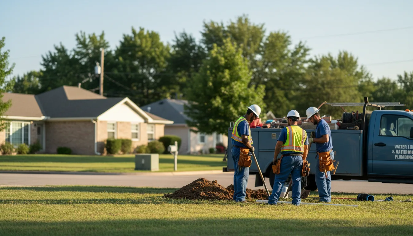 Residential water line and bathroom plumbing service in Sardis, AL